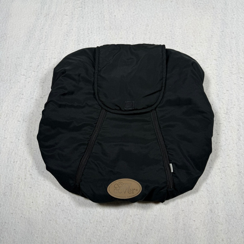Cozy Cover Infant Car Seat Cover Black Fleece Lined Weather Resistant DL1705
